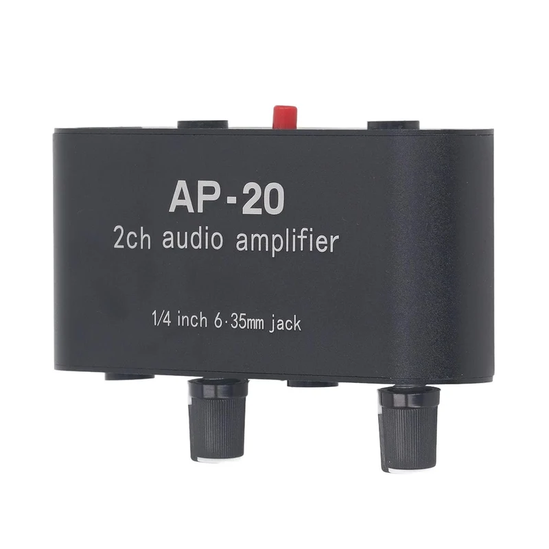 Tonvorverstärker, 0-20 DB 2CH 1/4 Zoll 6,5 Mm Tonverstärker DC 5-12 V für Mikrofone