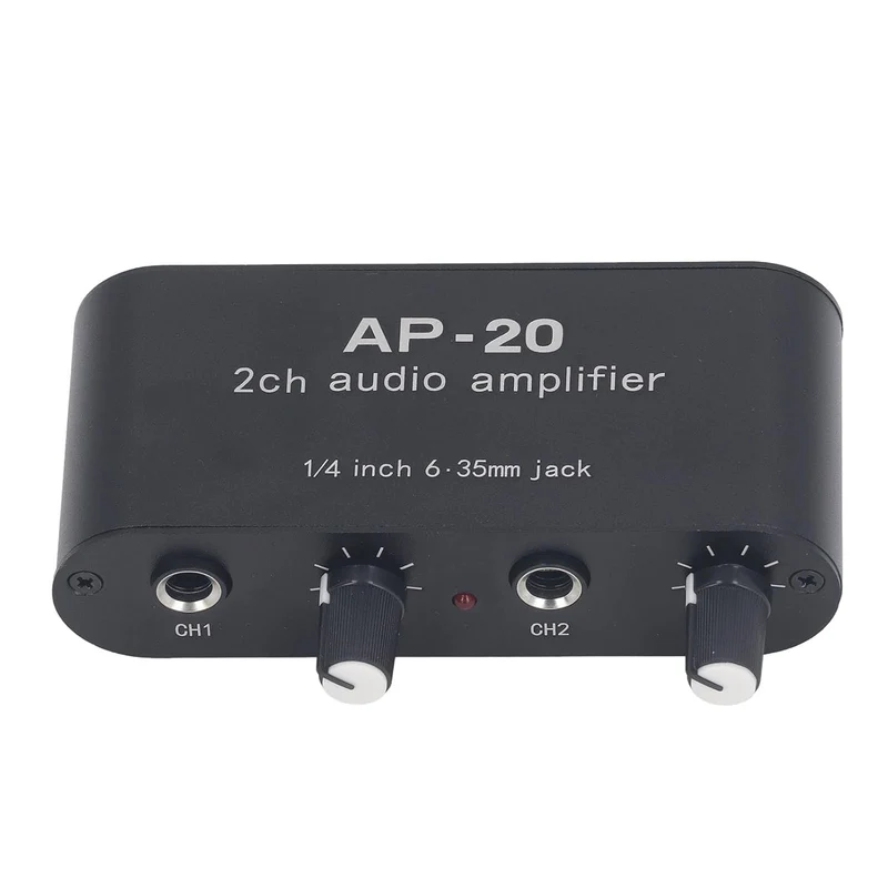 Tonvorverstärker, 0-20 DB 2CH 1/4 Zoll 6,5 Mm Tonverstärker DC 5-12 V für Mikrofone