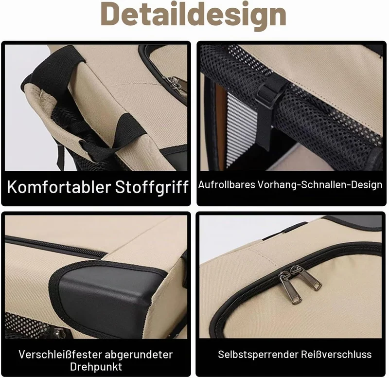 Hundebox Faltbar, Transportbox Katze Gross,Weicher Haustier-Transportkorb (82x59x59CM) zum Reisen,Hu