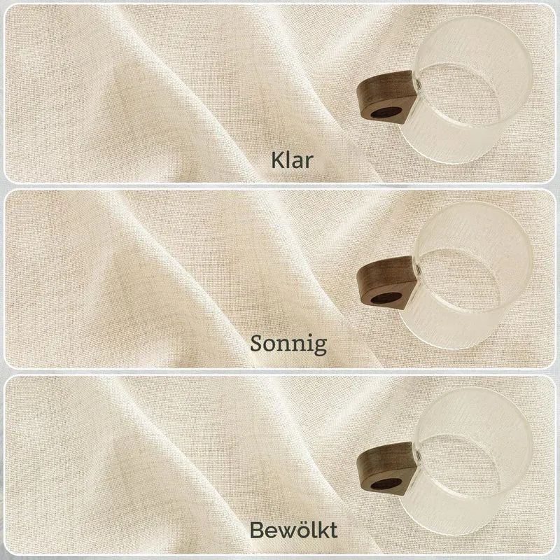 MIULEE Wohnzimmer Vorhänge Gardinen Leinen Ösenvorhang Leinenoptik Vorhang Boho Gardine mit Ösen Sem