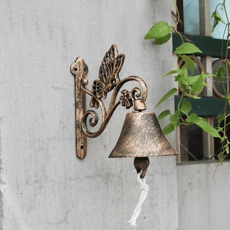 EUROVINT Glocke – Gusseiserne Türklingel im Retro-Stil für Haustür & Garten