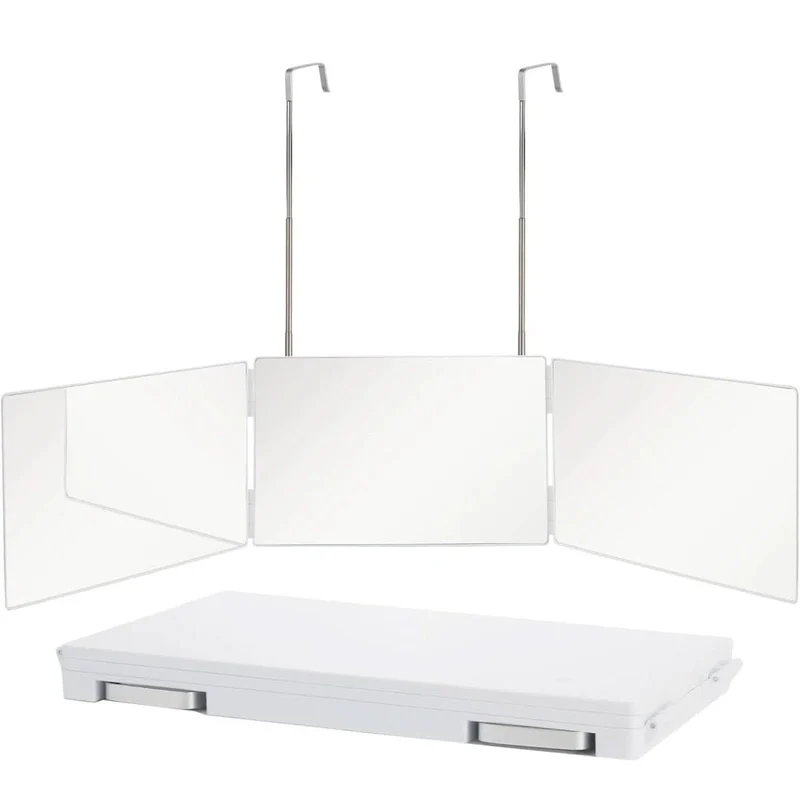 TRIFLEX Spiegel – 3-Wege-Frisier-Spiegel Mit Verstellbaren Haken Und Faltbarem Design