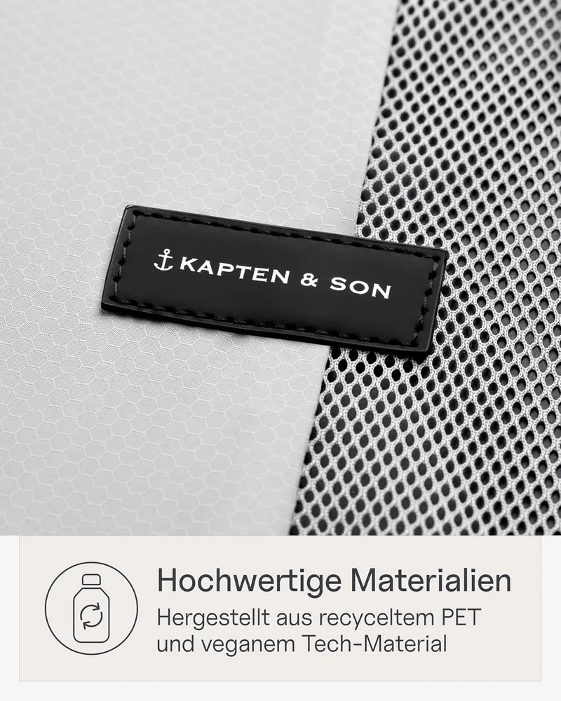 Kapten & Son Packing Cubes Set Small All Black Koffer Organizer 4er Set | 4er Set Packwürfel für Han