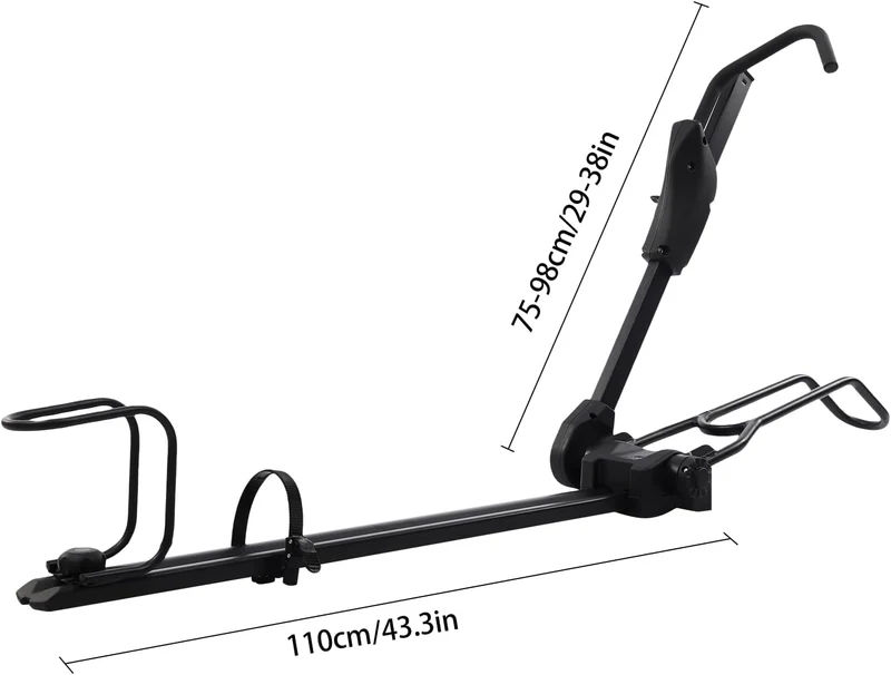 Faltbare Fahrradträger, Dach-Fahrradträger Vertikal Universal Dachfahrradträger, Reifenbreite 5.59cm