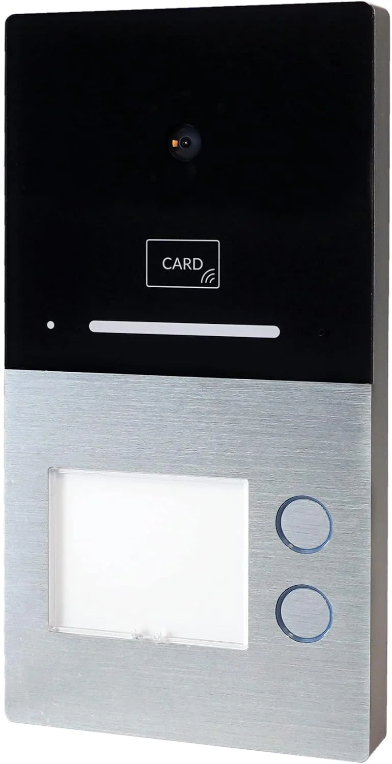 Voxura Domo Video Türsprechanlage Gegensprechanlage 2-Familien Komplett Set Touchscreen Aussenstatio
