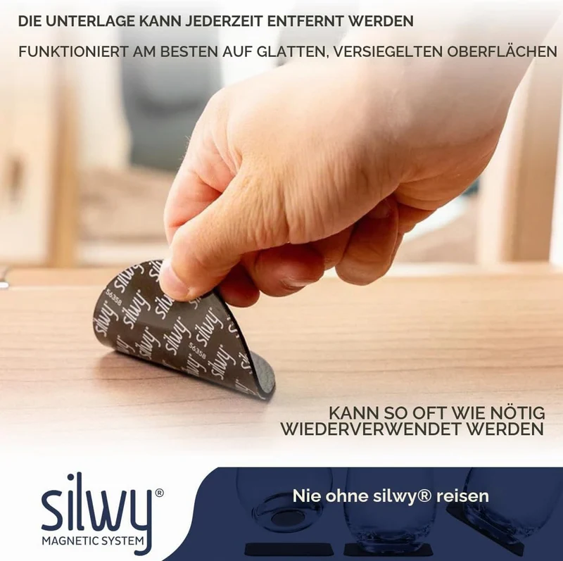 silwy® Gewürzmühlen mit Magneten 2er Set mit verstellbarem Keramikmahlwerk inkl. 2 Metall-Nano-Gel-P