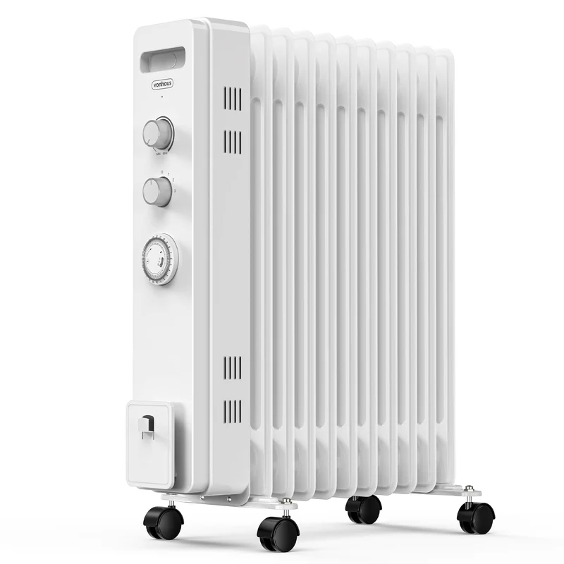 VonHaus Ölradiator mit 11 Rippen, Elektrischer Heizkörper für Homeoffice, Elektroheizung zum Schnell