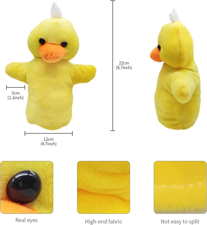 CreepyParty Handpuppen, Tierpuppen-Party-Spielzeug für Kinder Baby, weiche Plüsch-Farmpuppe für Kind