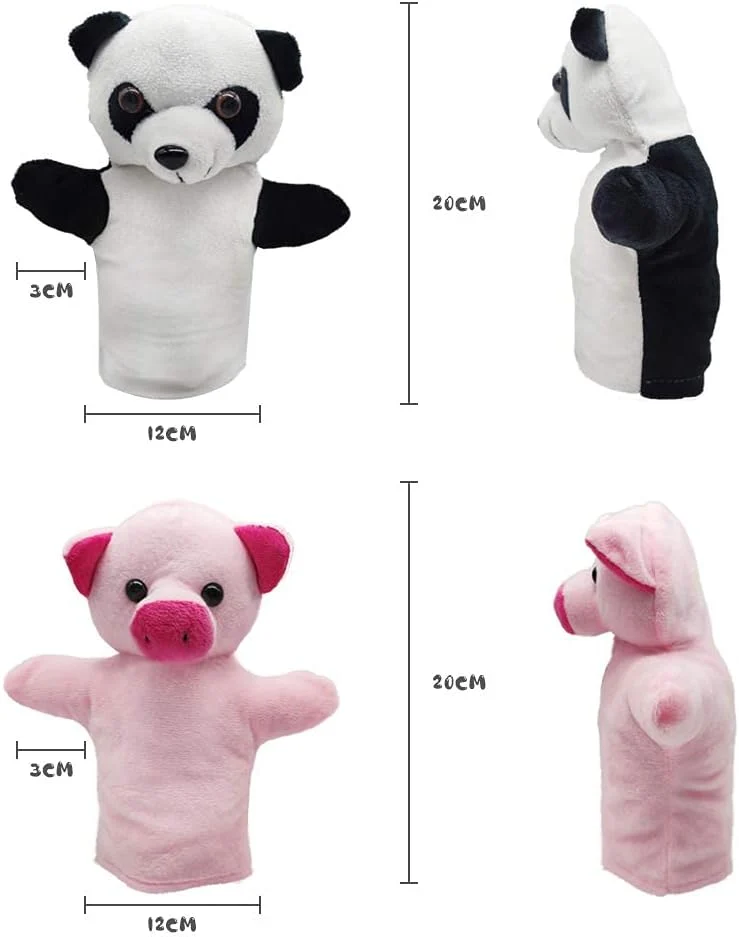 CreepyParty Handpuppen, Tierpuppen-Party-Spielzeug für Kinder Baby, weiche Plüsch-Farmpuppe für Kind