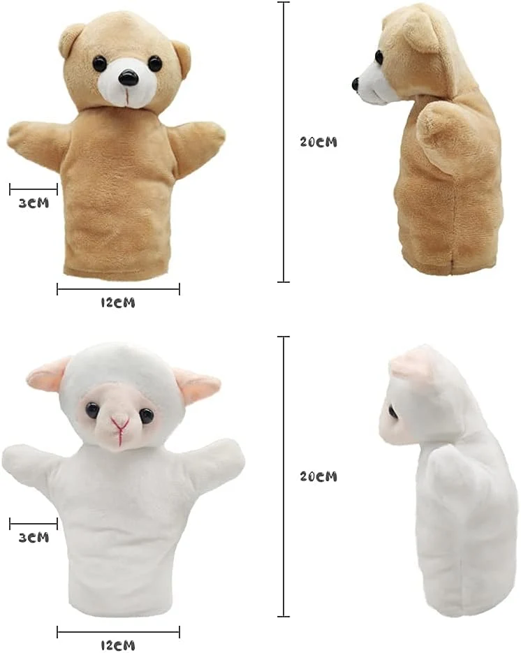 CreepyParty Handpuppen, Tierpuppen-Party-Spielzeug für Kinder Baby, weiche Plüsch-Farmpuppe für Kind