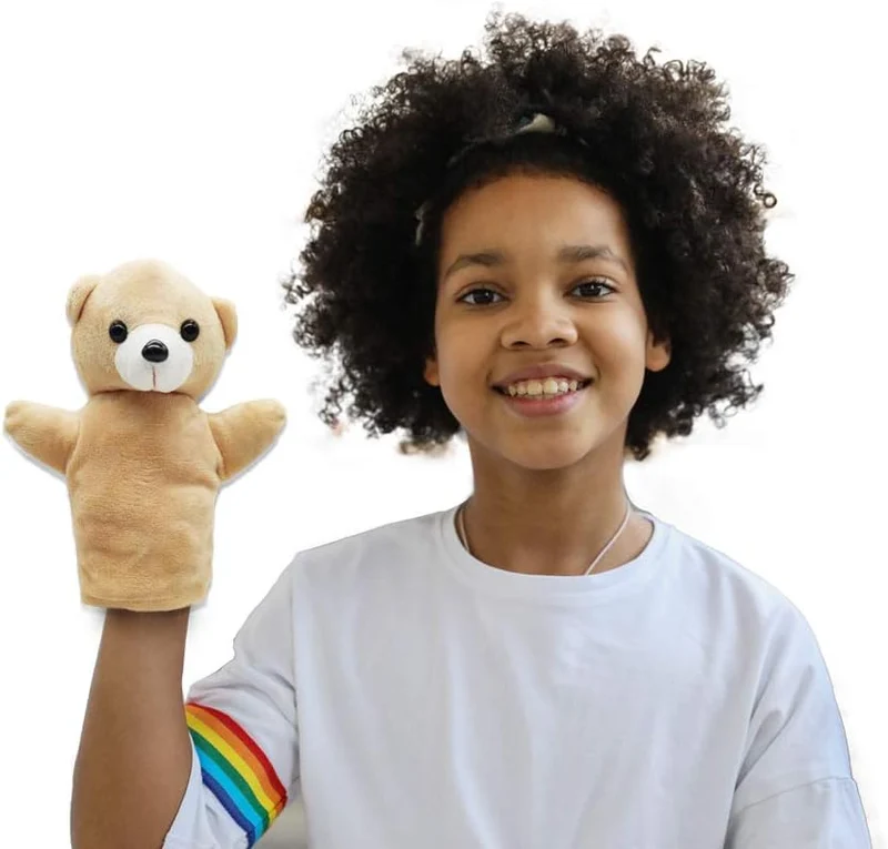 CreepyParty Handpuppen, Tierpuppen-Party-Spielzeug für Kinder Baby, weiche Plüsch-Farmpuppe für Kind