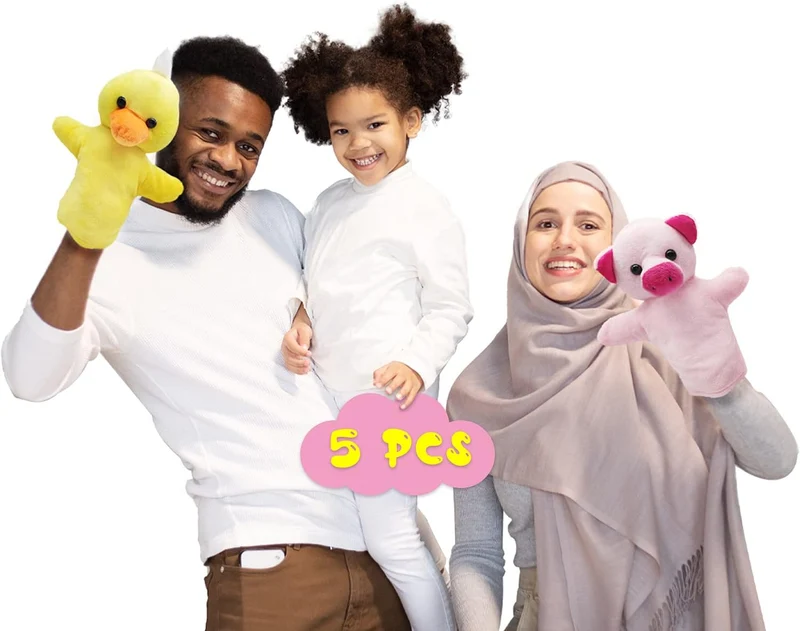 CreepyParty Handpuppen, Tierpuppen-Party-Spielzeug für Kinder Baby, weiche Plüsch-Farmpuppe für Kind