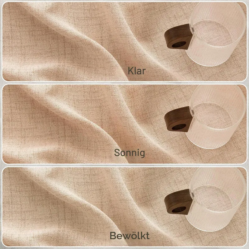 MIULEE Wohnzimmer Vorhänge Gardinen Leinen Ösenvorhang Leinenoptik Vorhang Boho Gardine mit Ösen Sem