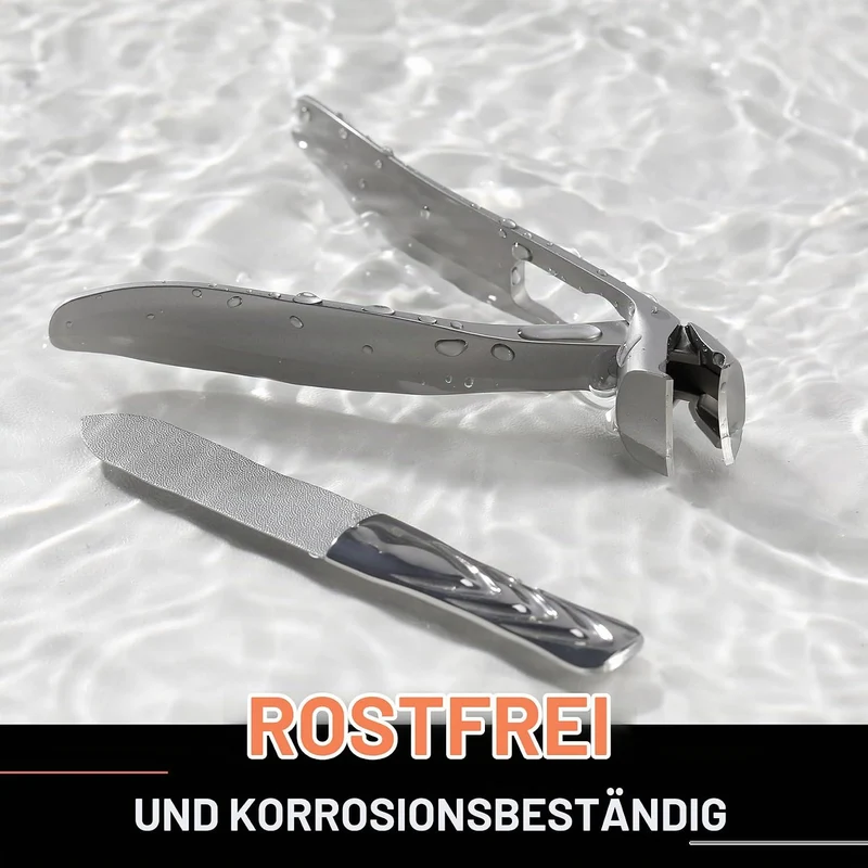 BEZOX Ergonomischer Nagelknipser mit abgewinkeltem Kopf für dicke Seniorennägel - Grosser Fingernage