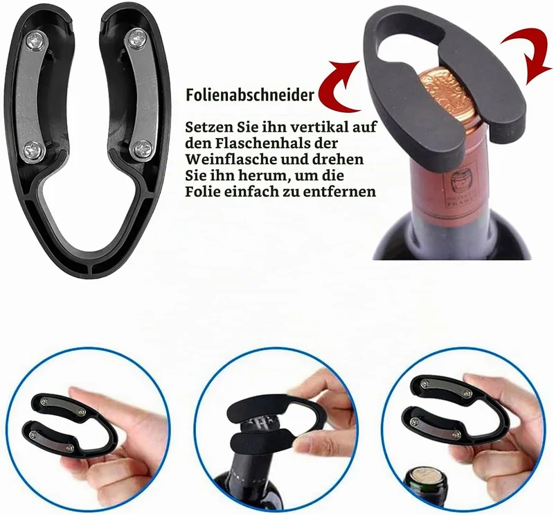 HOMCENT Weinflaschenöffner,Professioneller Korkenzieher Weinöffner, Manueller Handhebel, Korkenziehe