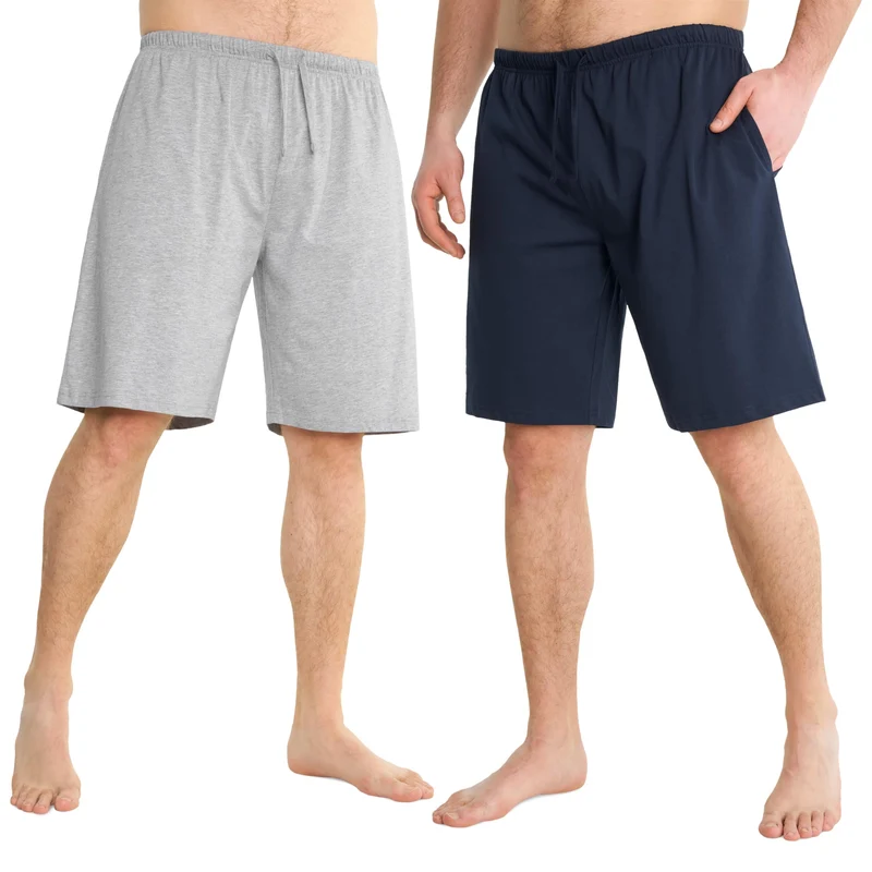 CityComfort Pyjama Shorts Herren, Kurze Schlafanzughose Herren mit Seitentaschen & Elastischem Bund