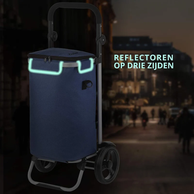 Shoppingcruiser Allround Einkaufstrolley mit Kühlfach 41ltr, klappbar, Einkaufswagen abnehmbare Tasc