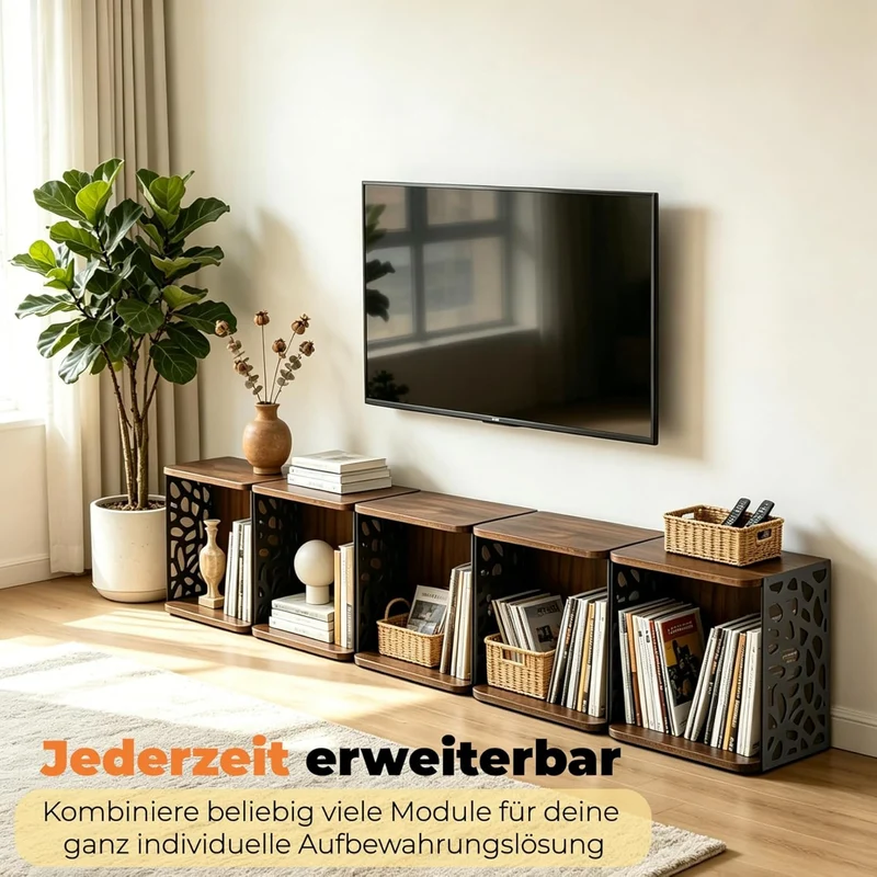 Schallplatten Aufbewahrung bis zu 60 Alben Stapelbar Vinyl Halter | Schallplattenständer aus Metall