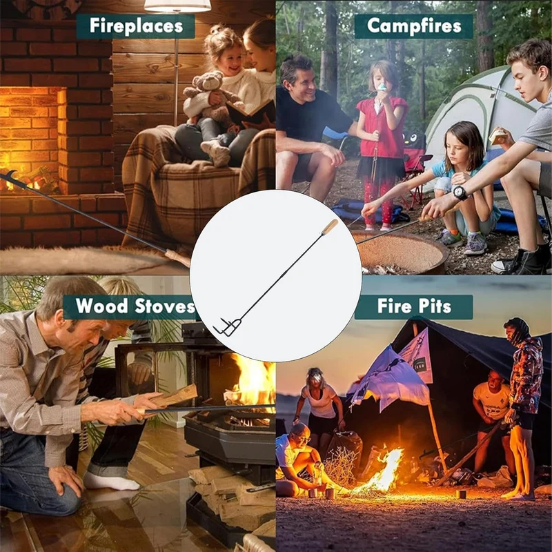Kaminpoker, Feuerpoker im Freien | Lagerfeuerpoker für Feuerstelle - Kamin-Schürhaken, 84,8 cm lange