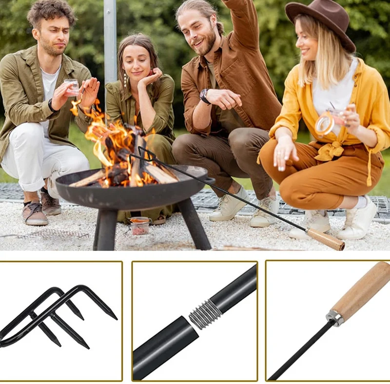 Kaminpoker, Feuerpoker im Freien | Lagerfeuerpoker für Feuerstelle - Kamin-Schürhaken, 84,8 cm lange