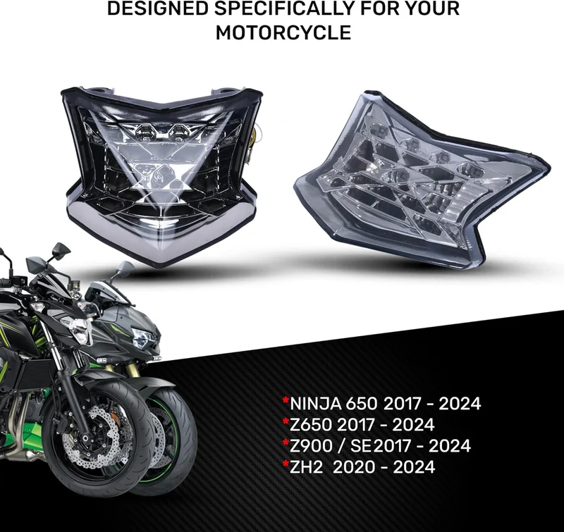 aVDB-moto LED Bremslicht kompatibel mit KAWASAKI Z650 Z 650 Z-650 ER650H 2017-2019, Z900 Z 900 Z-900