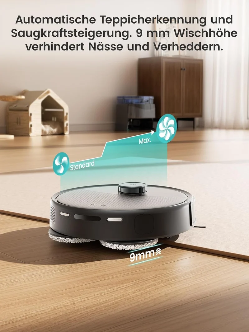 Lefant M3 Saugroboter und Bodenwischer mit Kartierung, Laser dToF 360°, 12000Pa, All-in-One-Station,