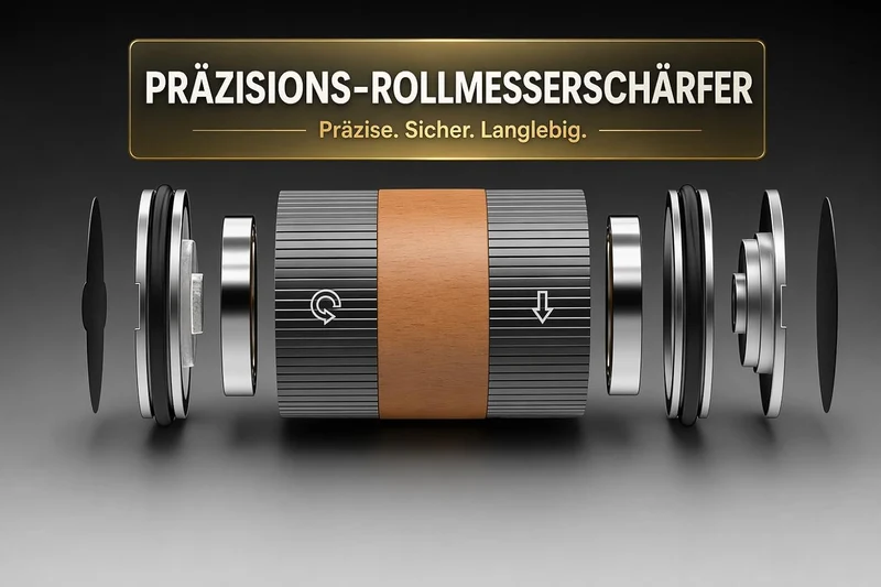 Rollschleifer Messerschaerfer für Küchenmesser, Messerschärfer Profi, Messerschärfer Rolle Mit 5 Stü
