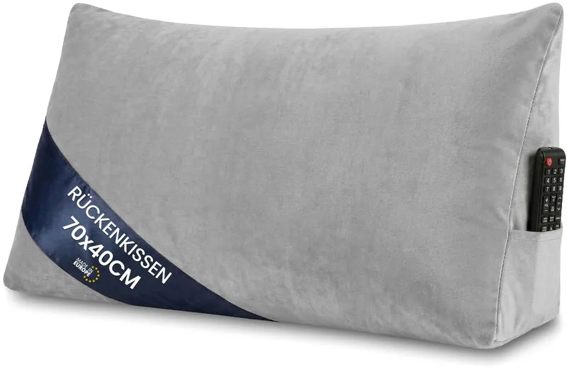 Keilkissen Rückenkissen für Bett und Sofa 70 cm breit - grosses Lesekissen Couchkissen Wandkissen –