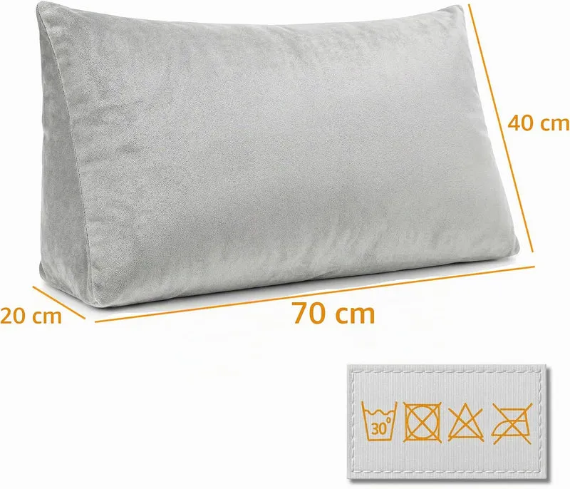 Keilkissen Rückenkissen für Bett und Sofa 70 cm breit - grosses Lesekissen Couchkissen Wandkissen –