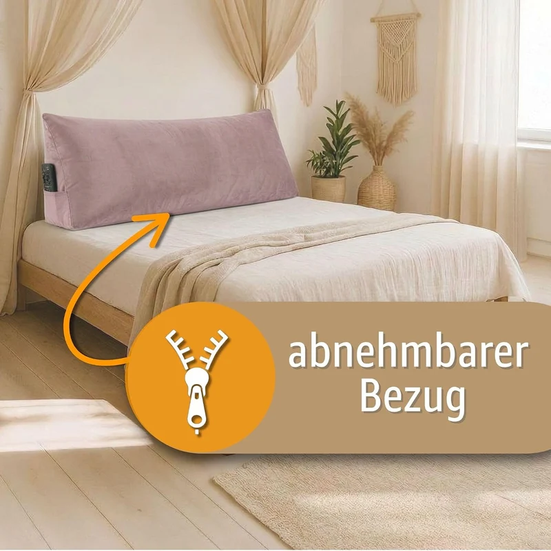 Keilkissen Rückenkissen für Bett und Sofa 70 cm breit - grosses Lesekissen Couchkissen Wandkissen –
