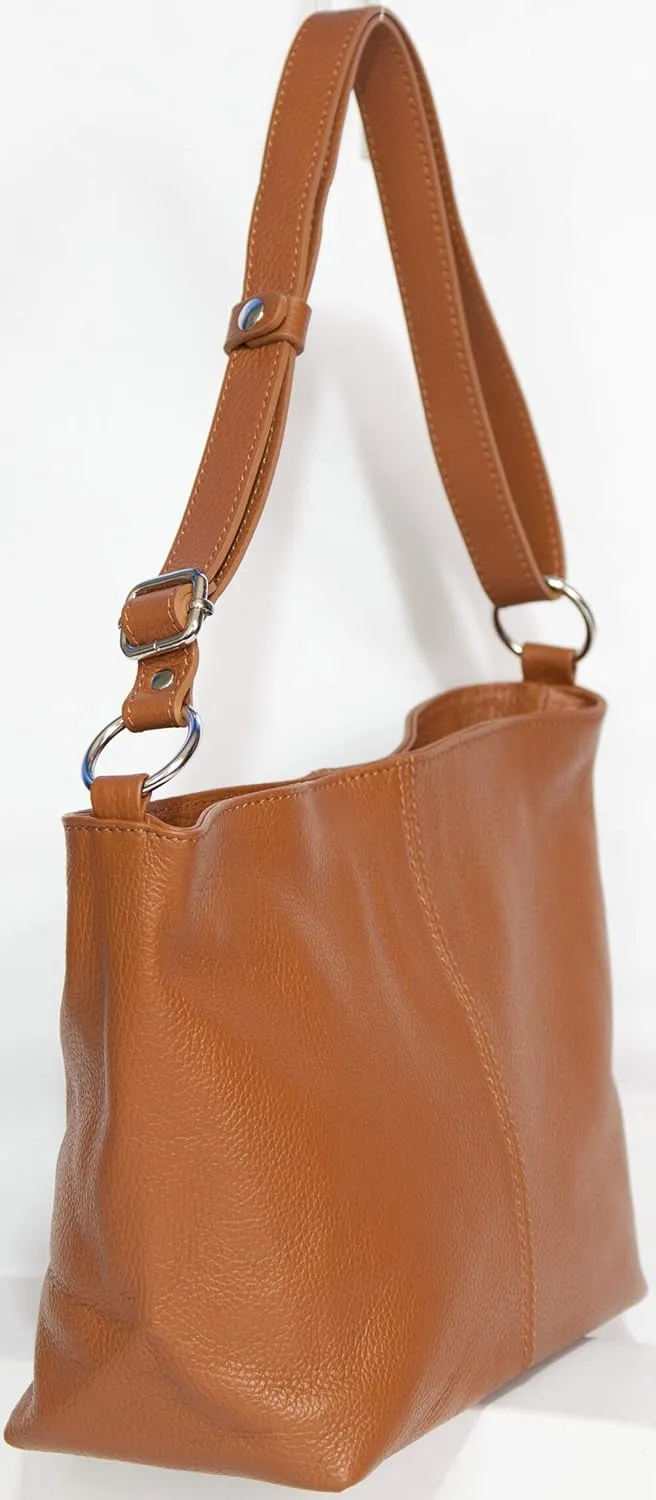 LucieElle Damen Ledertasche, Umhängetasche, Leder, Damen, Schultertasche, Leder, italienisch, Handta
