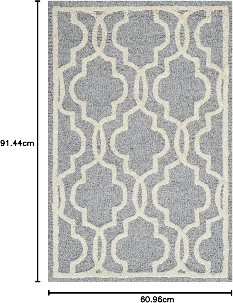 SAFAVIEH Spalier Teppich für Wohnzimmer, Esszimmer, Schlafzimmer - Cambridge Collection, Kurzer Flor