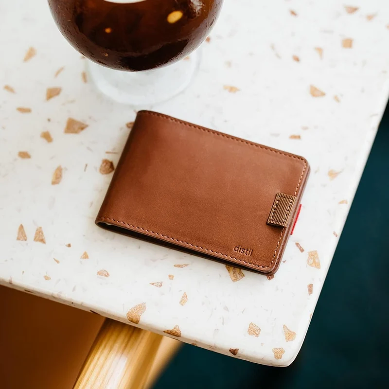 Distil Union Wally | Slim Bifold Wallets for Men - Minimalistische Bifold Wallets mit Geldklammer Br