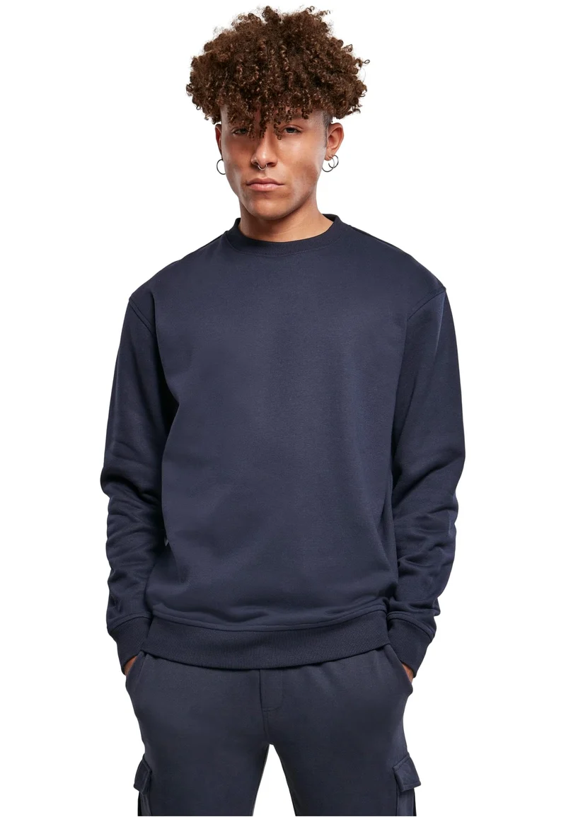 Urban Classics Herren Basic Pullover Crewneck Sweatshirt, verfügbar in 6 Farben, einfarbig, mit Rund