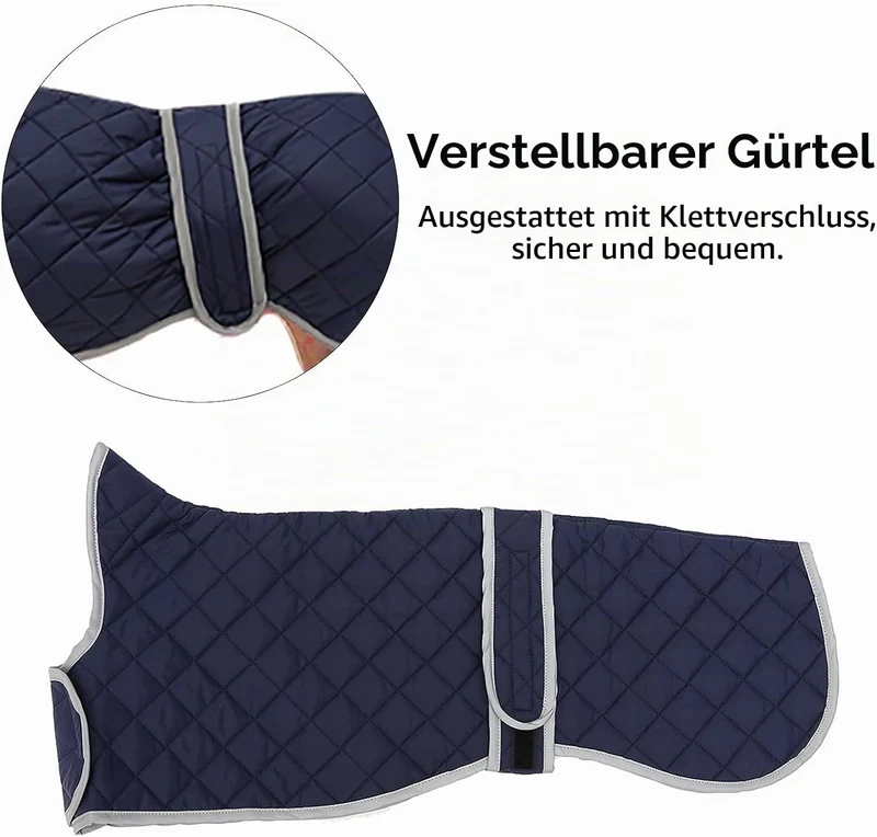 Geyecete - Windhund Warmer wintermantel, Hundemantel mit Dickes Steppfutter, verstellbaren Outdoor H