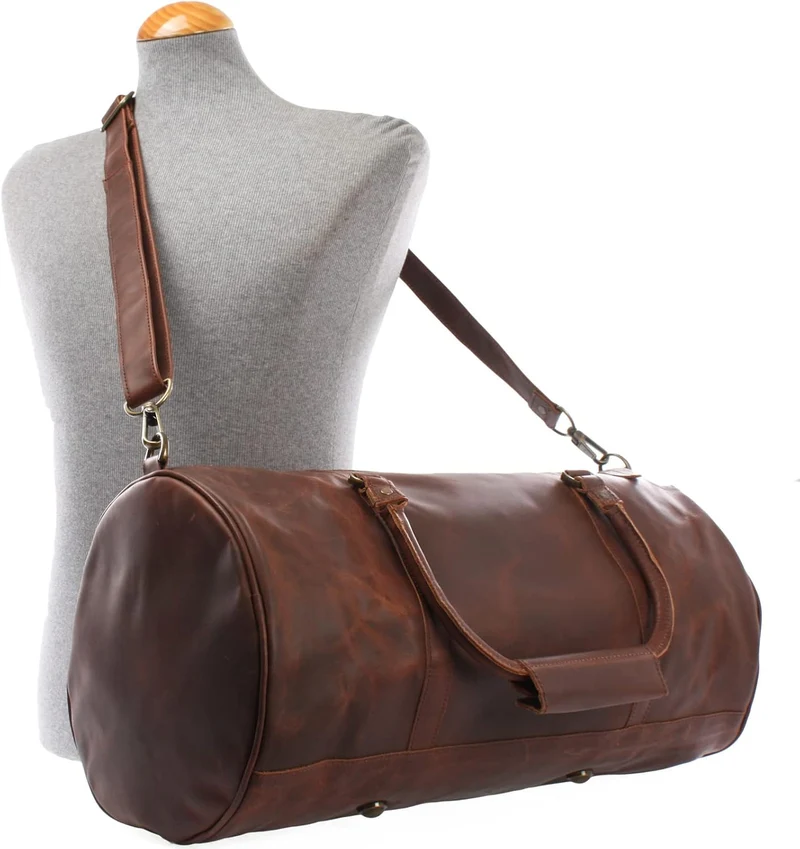 LECONI Reisetasche für Damen & Herren Ledertasche Weekender gross Sporttasche Männer + Frauen Handge