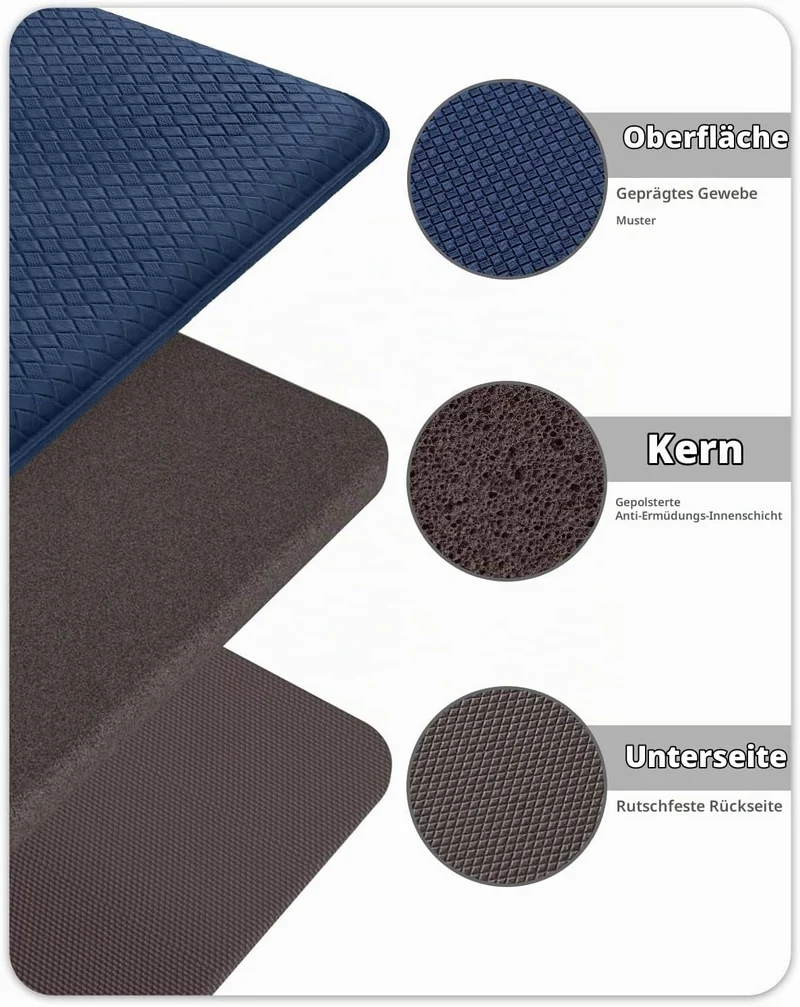 Color G Küchenläufer 2 Stück, küchenteppich waschbar rutschfest, Teppich küche mit Ölfest und Wasser