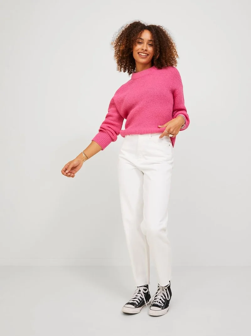 JJXX Damen Jxember Ls Fluffy Crew Neck Knit Noos Pullover XS Carmine Rose, XS Carmine Rose