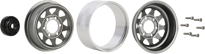 INJORA 1.0 RC Beadlock Rad Schlamm Reifen Set Deep Dish 1, 0 Räder für Axial SCX24 FCX24 FCX18 Gladi