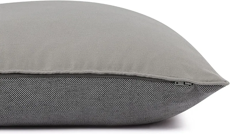 Schöner Wohnen Kollektion Kissenbezug Soft 2er Set - Kissenbezug 45x45 Baumwolle - Dekokissen grau -