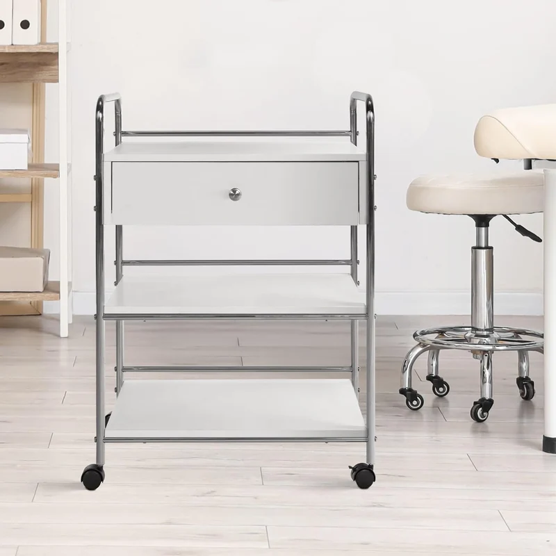 CLP Kosmetik-Gerätewagen PL912 mit Schublade I Arbeitswagen für den professionellen Einsatz I erhält