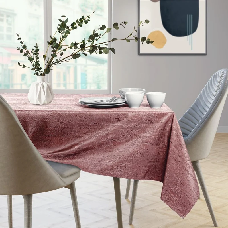 AmeliaHome Tischdecke oval 120x160 cm Tischtuch Tafeldecke Fleckschutz Lotuseffekt Abwaschbar Wasser
