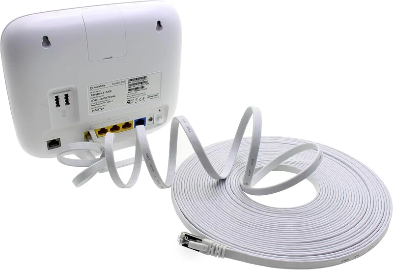 1aTTack.de 3m - 7-Farben - 7 Stück Cat7 Flachkabel Netzwerkkabel Cat 7 Rohkabel Gigabit Lan (10Gbit/
