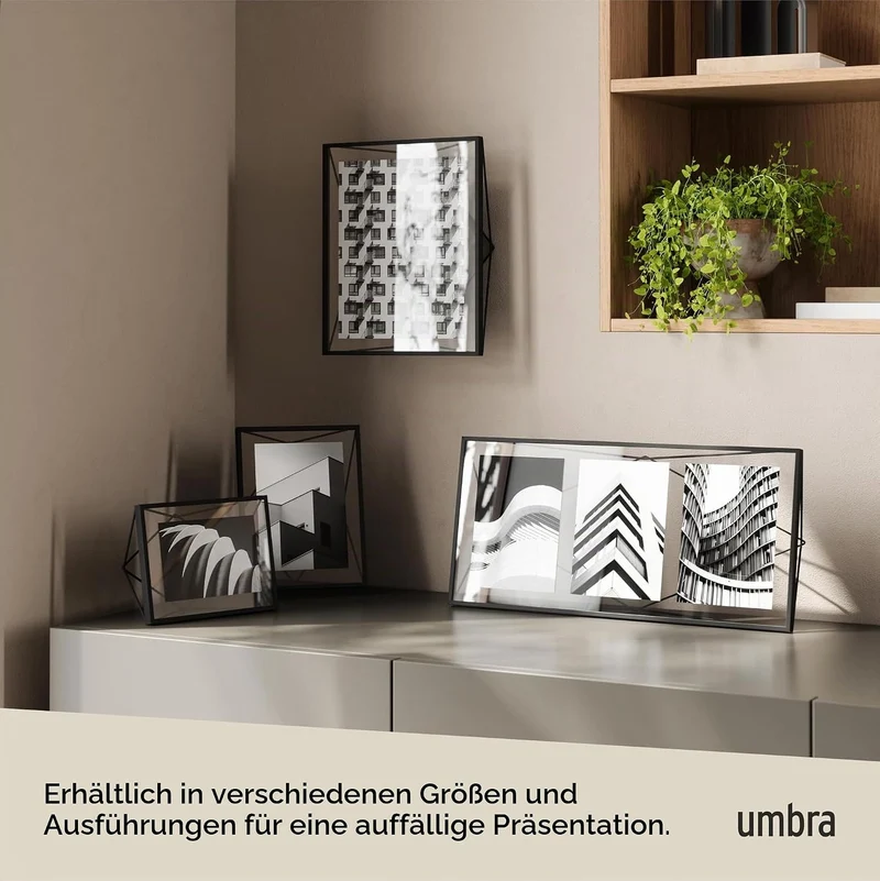 Umbra Prisma 20.3x25.4 cm Bilderrahmen - Wand- und Tisch Fotorahmen für Bilder, Kunstdrucke, Illustr
