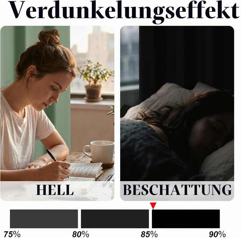 Hiasan Verdunklungsvorhänge Gardinen mit Ösen,Salbeigrün Blickdicht Vorhänge,2 Stück,117 x 137 cm (B