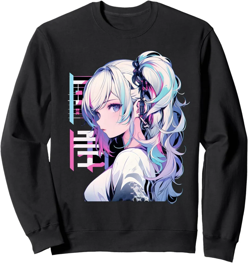 Manga Anime Ästhetische Cyberpunk Techwear Harajuku Sweatshirt