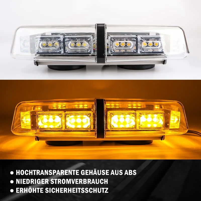 ROUTEKING 36 LED Warnleuchte - 12/24V Rundumkennleuchte Warnlicht 7 Modi Light Mit Super Magnetfuss,