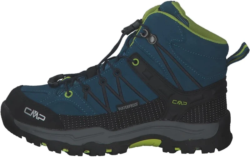 CMP Kids Rigel Mid Trekking Wp Walking Shoe, Deep Lake-Acido, 35 EU