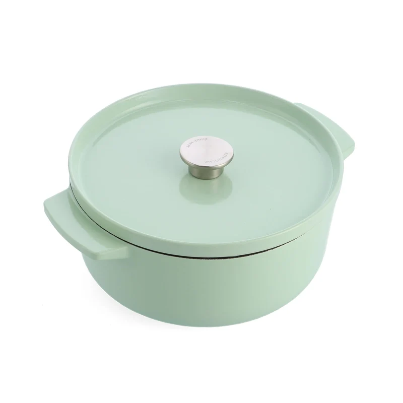 KitchenAid Cast Iron 26cm/5,2L Kasserolle mit Deckel, Hochwertig, Robust & Langlebig, Anbraten, Bräu
