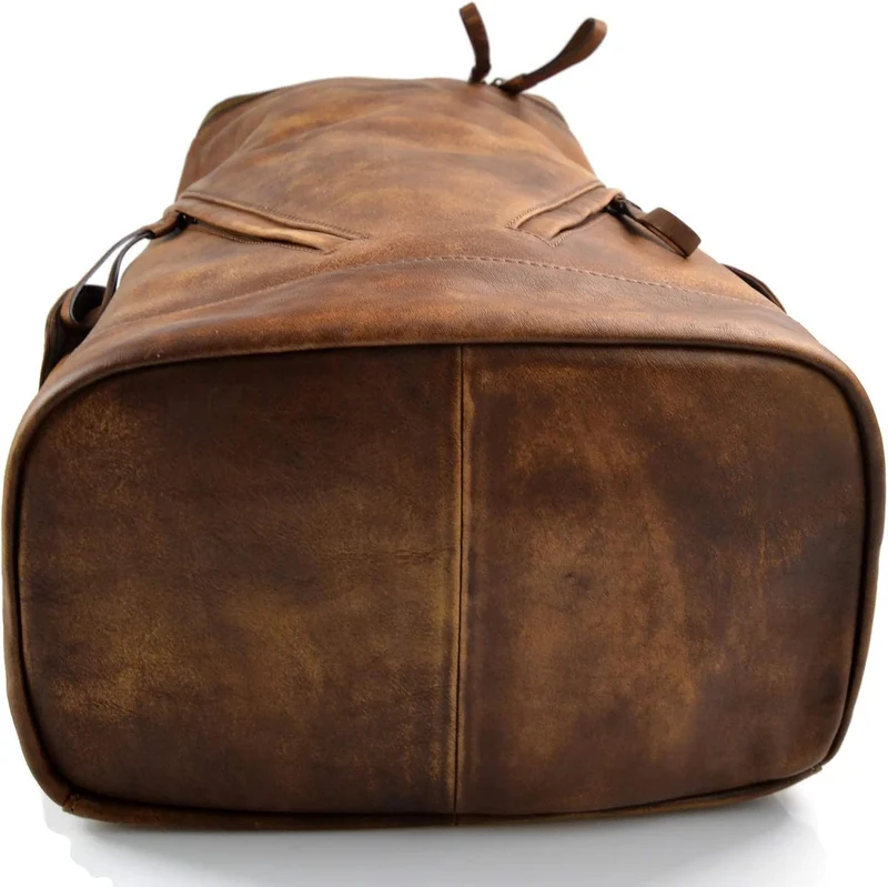 Leder rucksack braun gewaschen leder rucksack damen herren reisetasche kalbsleder rucksack vintage l